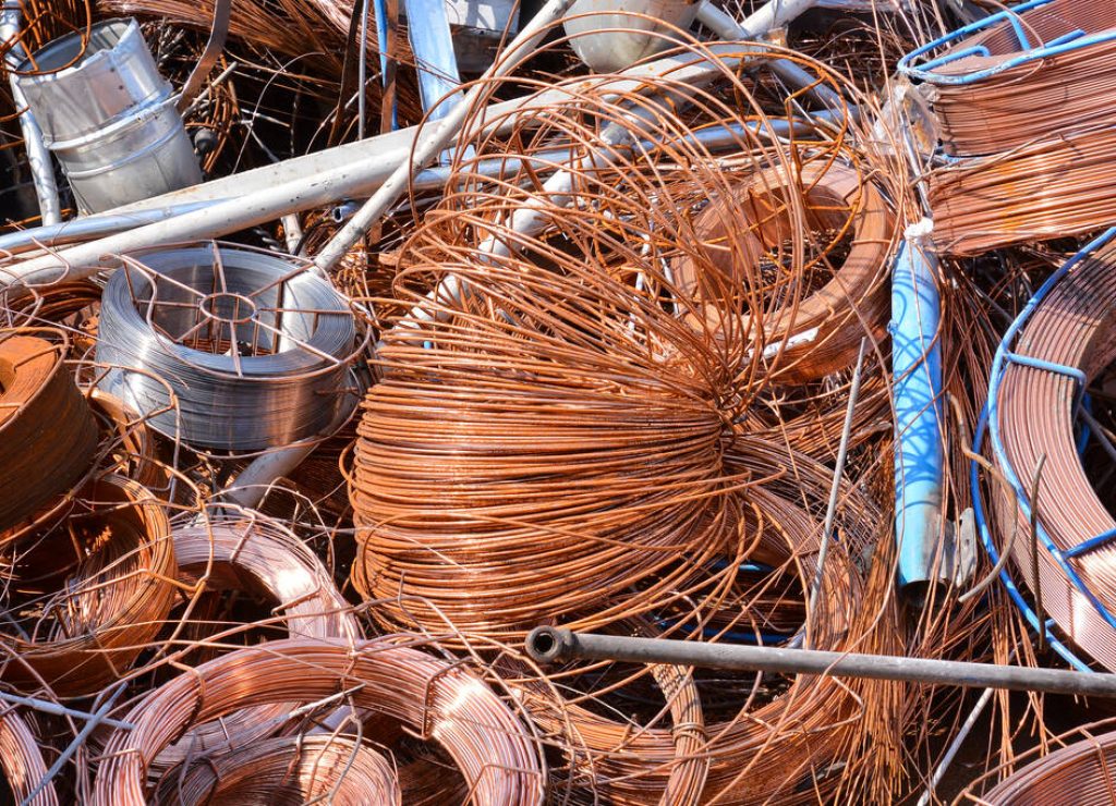 Photo Picture Heap of Scrap Metal Ready for Recycling